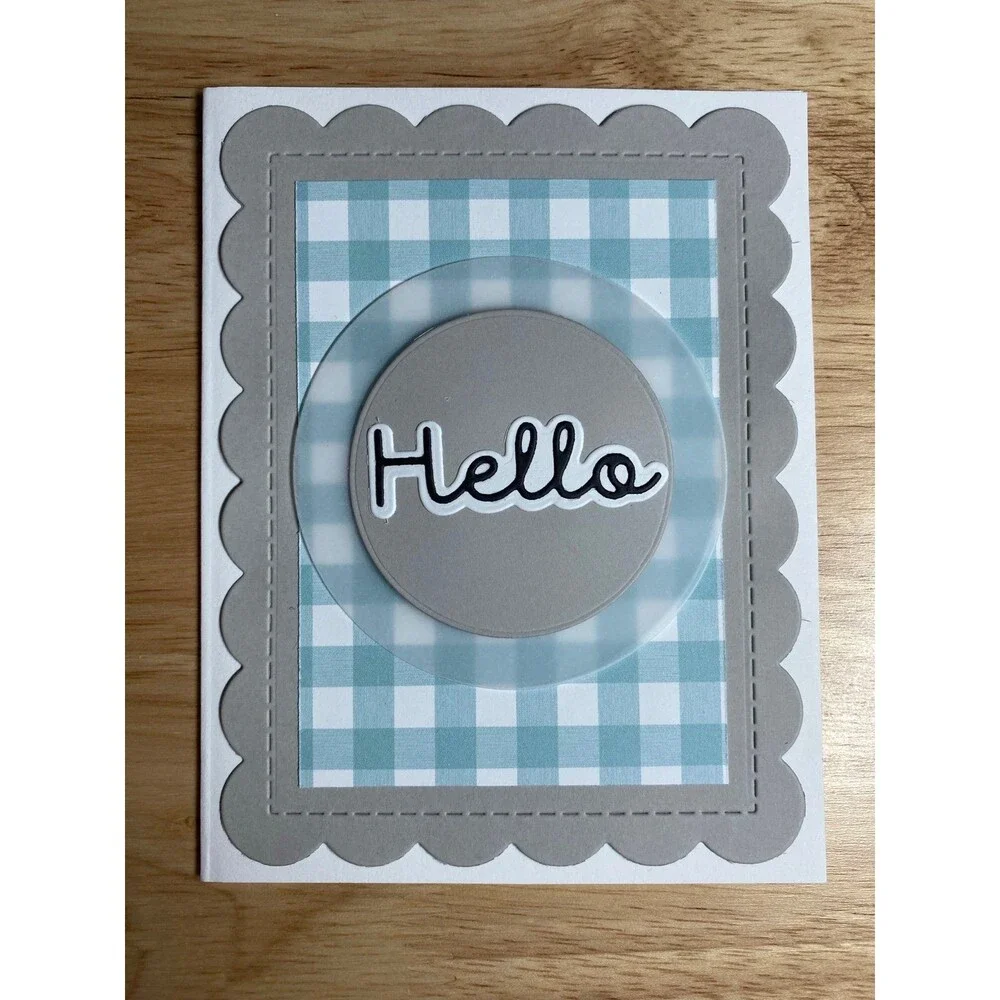 Handmade Hello Greeting Card Blank Inside A2 – Any Occasion Card